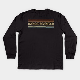 Avenged Sevenfold Retro Lines Kids Long Sleeve T-Shirt